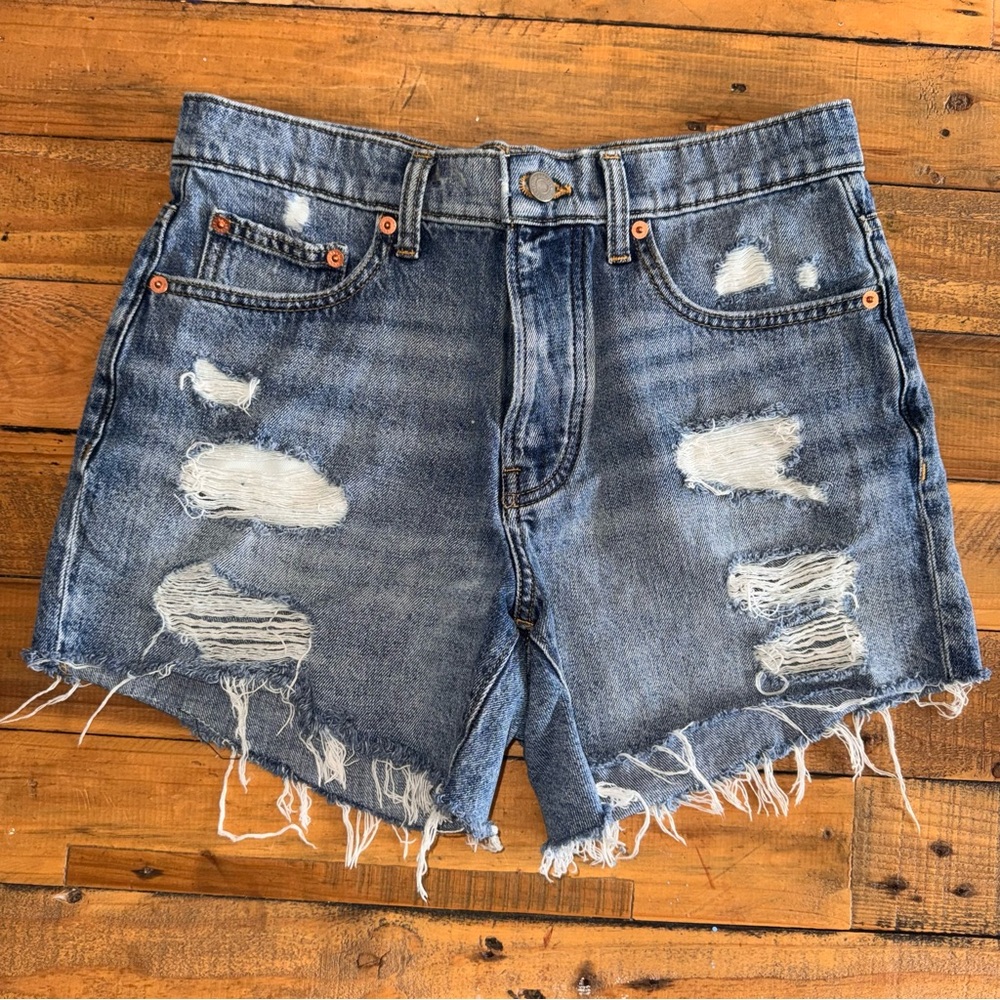 Lucky Brand Blue Distressed Jean Shorts